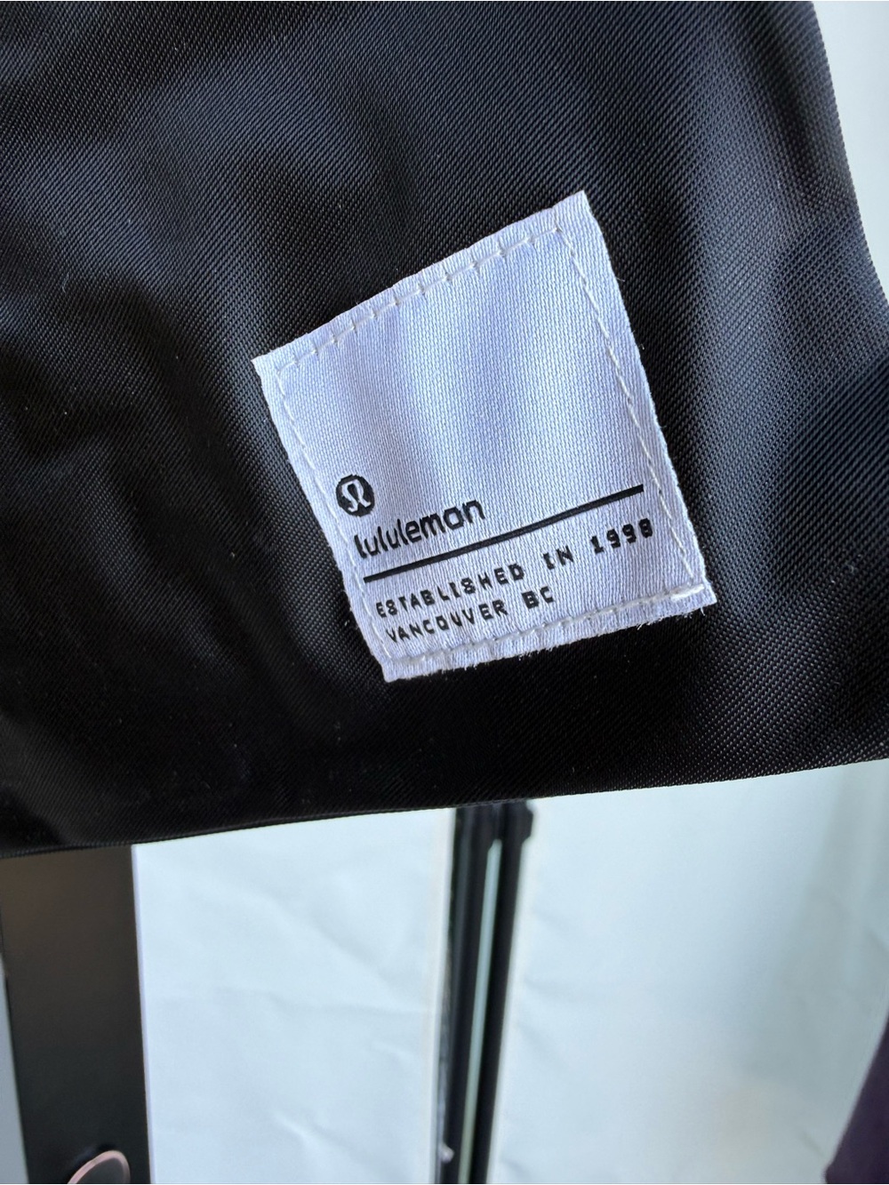 Lululemon Black and White Drawstring Bag